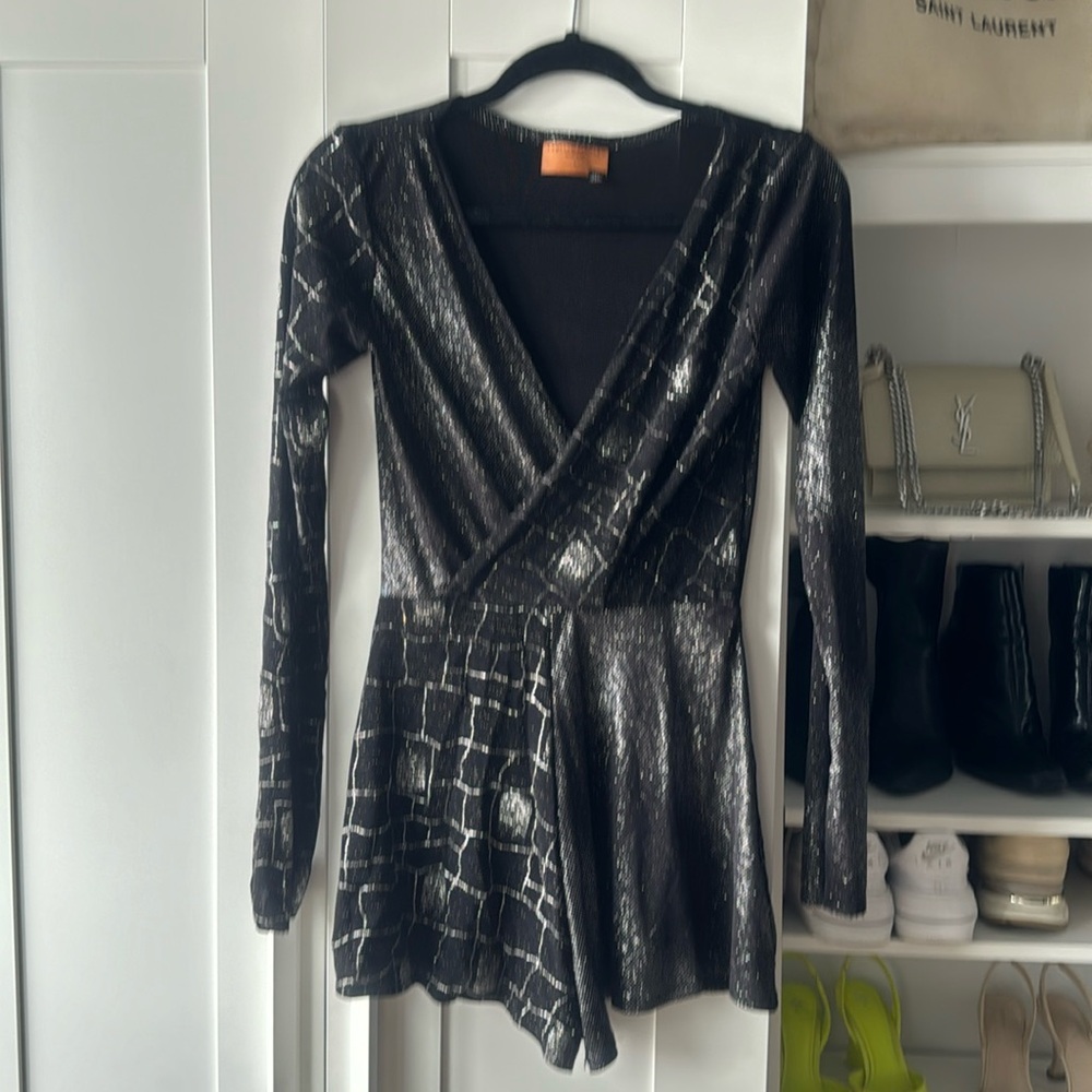 Junim LA sparkle long sleeve/ shorts romper